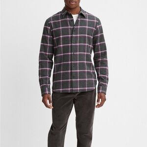 Vince Skipton Plaid Long-Sleeve Shirt XL